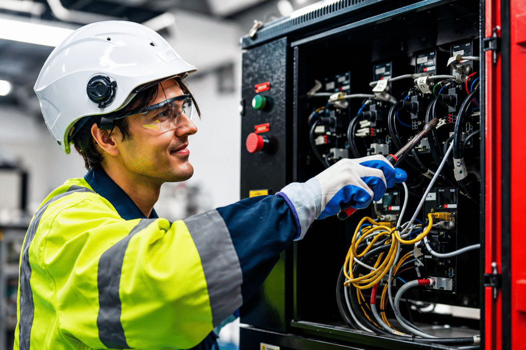 professional-electrician-working